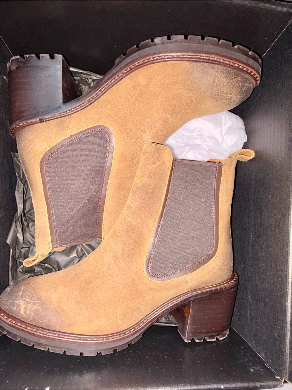 Thursday Boot Company Suede Chelsea Ankle Boots in Tan